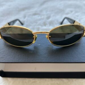 Versace Gold and Black Sunglasses